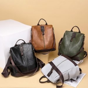 Latest New Multifunction Backpack Women PU Leather Backpack Large Capacity School Bags for Girls Fashion Female Bagpack Mochila