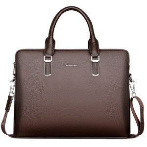 Latest New Luxury Cow Genuine Leather Business Men's Briefcase Male Briefcase Shoulder Bag Men Messenger Bag Tote Computer Bags